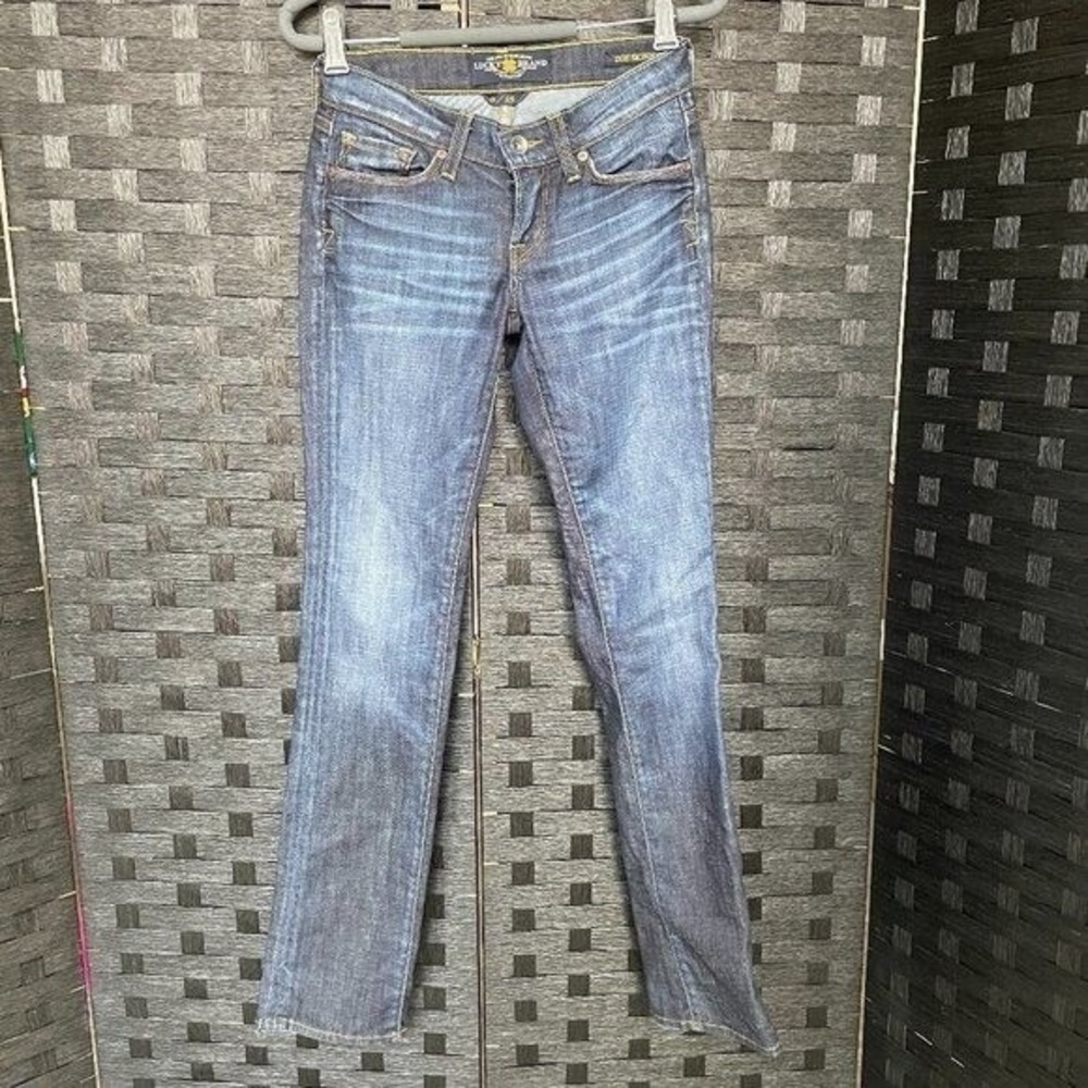 Lucky Brand Zoe Skinny Jeans Dark Wash Women 0/25 "The Art of Blue Jeans"